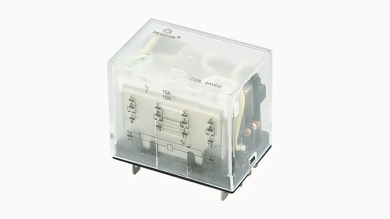 Реле без колодки DRPL-4C-L-D12 - Реле, 4 группы переключающих контактов, 10A, 12DC, материал контактов: AgNi,AgSnO, со светодиодом