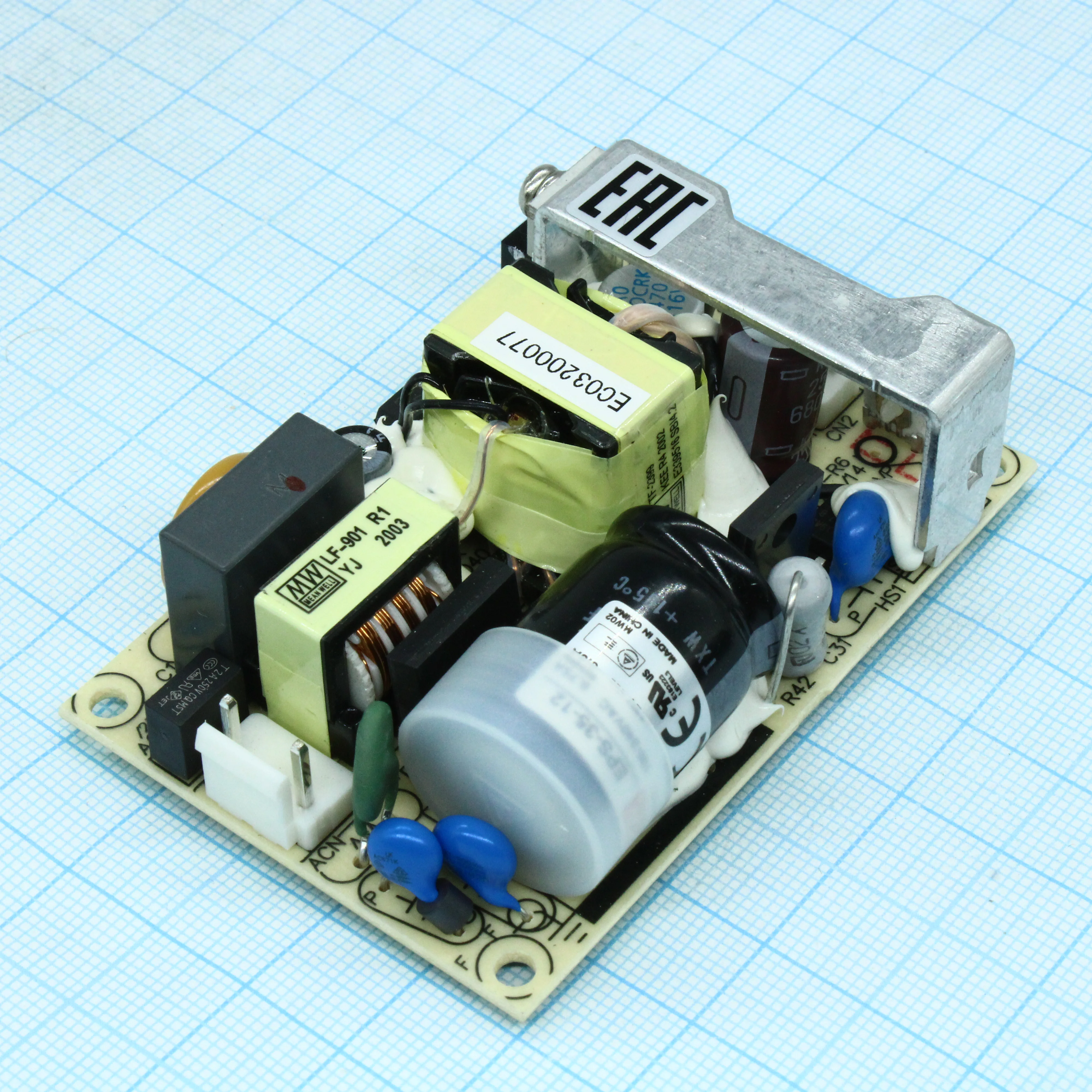 EPS-35-12 - AC-DC, 36Вт, вход 85…264V AC, 47…63Гц /120…370В DC, выход 12В/3A, рег. вых 10.8…13.5В, изоляция 3000В AC, открытая плата 76.2х50.8х24мм, -30…+70°С