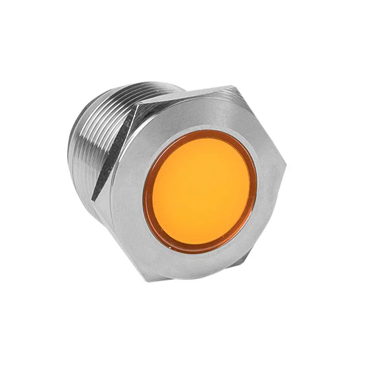 Лампа оранжевая сигнальная S-Pro67 19 мм 24В EKF PROxima - Лампа сигнальная d19-24V оранж мет