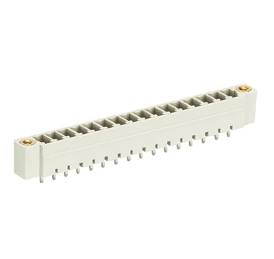 Вилка Wiecon 8513 S / 16 GF - Вилочный разъем, вертикальный, на плату, с монтажными фланцами, шаг 3,5 мм, 16 полюсов, фиксация на плате пайкой, 250V, 8А, без маркировки, цвет: серый, серия 8513 S GF