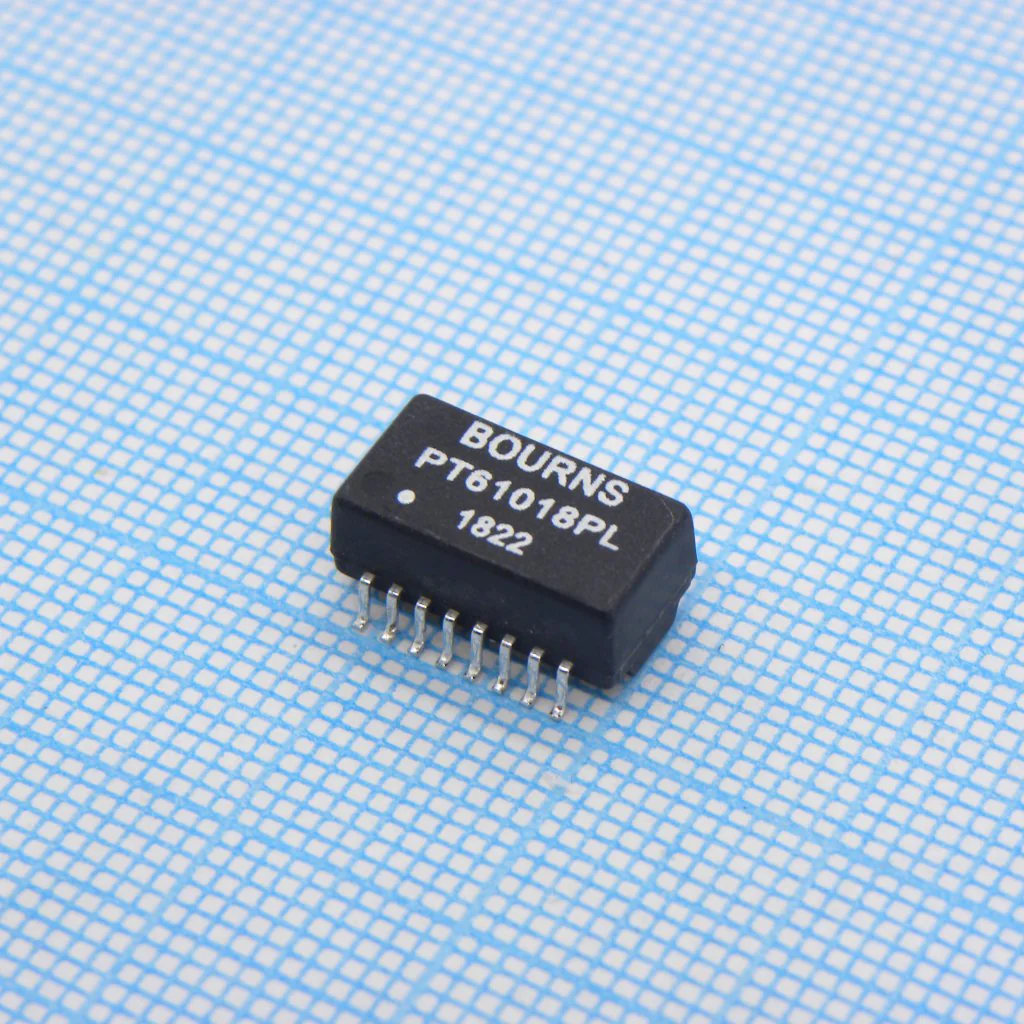 PT61018PEL - Телекоммуникационный трансформатор 1CT:1CT 1.2Ohm Prim. DCR 1.2Ohm Sec. DCR 16Term. Gull Wing SMD