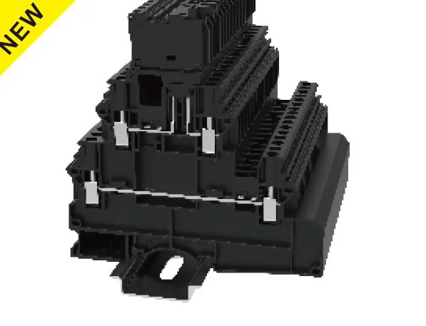 Этаж. клемма с предохр. DHV4-2L-HE-LD250-01P-13 - Этажная клемма, с предохранителем, индикация 220V, высоковольтная, тип фиксации провода: винтовой, номинальное сечение: 4 мм кв.,  6,3A, 500V, ширина: 6,2 мм, цвет: черный, тип монтажа:  DIN35