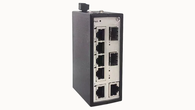 Коммутатор неупр. DSW-A8K0206 - Коммутатор неуправляемый, 6 портов RJ-45, 10/100BaseT, 2 порта SFP, номинальное напряжение 12/24/48 VDC и 24 VAC, IP30, рабочая температура: -40°C~+75°C, монтаж DIN35