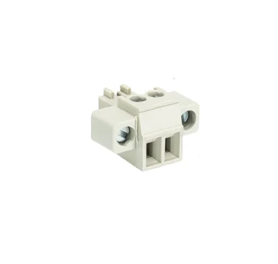 Розетка Wiecon 8813 B / 2 F OB - Розеточный разъем, угловой, на кабель, с монтажными фланцами, шаг 3,81 мм, 2 полюса, номинальное сечение: 1,5 мм кв., винтовая фиксация провода, 250V, 8А, без маркировки, цвет: серый, серия 8813 B