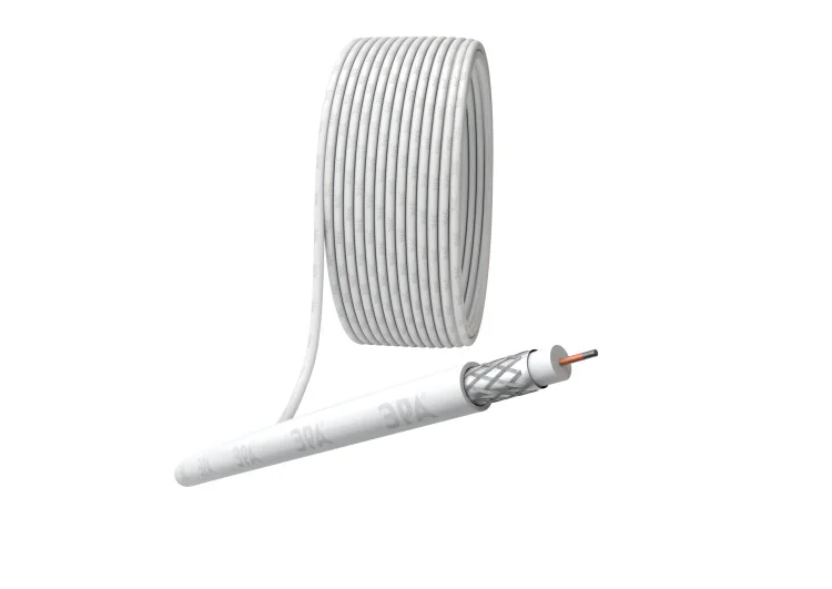 Кабель коаксиальный RG-6U CCS/оплетка Al 64проц. PVC Simple 75Ом бел. (м) Б0044597