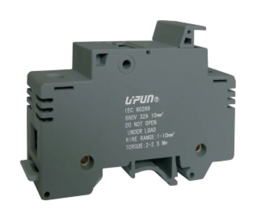 Барьерная клемма UTD-32RDX250 - Предохранительная барьерная клемма, 10X38, с LED 250V, тип фиксации провода: винтовой, номинальное сечение: 10 мм кв., до 32A, 1000V, ширина: 17,5 мм, цвет: черный, тип монтажа: DIN 35