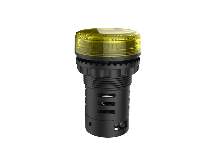 Индикатор (желтый) TS2011-3AF30 - Индикатор, тип F1, LED AC/DC 110V, пластиковое переднее кольцо, диаметр головки индикатора 29,5 мм, диаметр посадочного отверстия: 22 мм, цвет: желтый