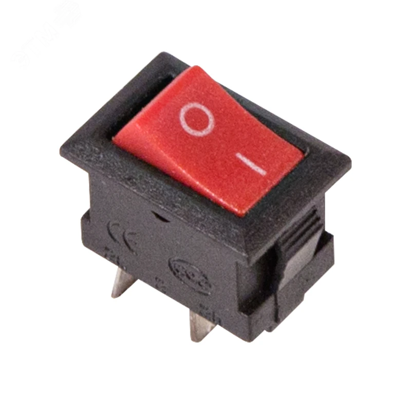 RWB-101 красный - Выключатель клавишный ON-OFF (2c) 3А 250В