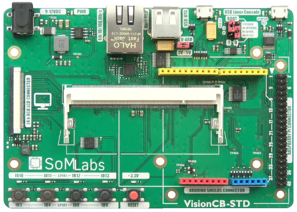 VisionCB-6ULL-STD v.2.0 - Материнская плата для SOM модуля компании SoMLabs - SLS16Y