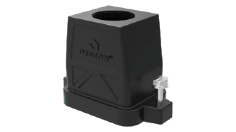 Крышка разъема DP6B-TEH-2S-PG29 - Крышка разъема на кабель, типоразмер 6B, стандартное исполнение, без уплотнителя, 1 отверстие с резьбой для кабельных вводов PG29, с верхним расположением, винтовая фиксация разъемного соединения, материал корпуса: алюмин