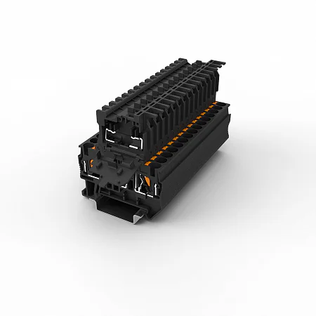 Предохранительная клемма UPT-4RD/LED24 - Предохранительная клемма, LED24V, тип фиксации провода: Push-in, номинальное сечение: 4 мм кв., 24V, 6,3A, ширина: 6,2 мм, цвет: черный, тип монтажа: DIN35
