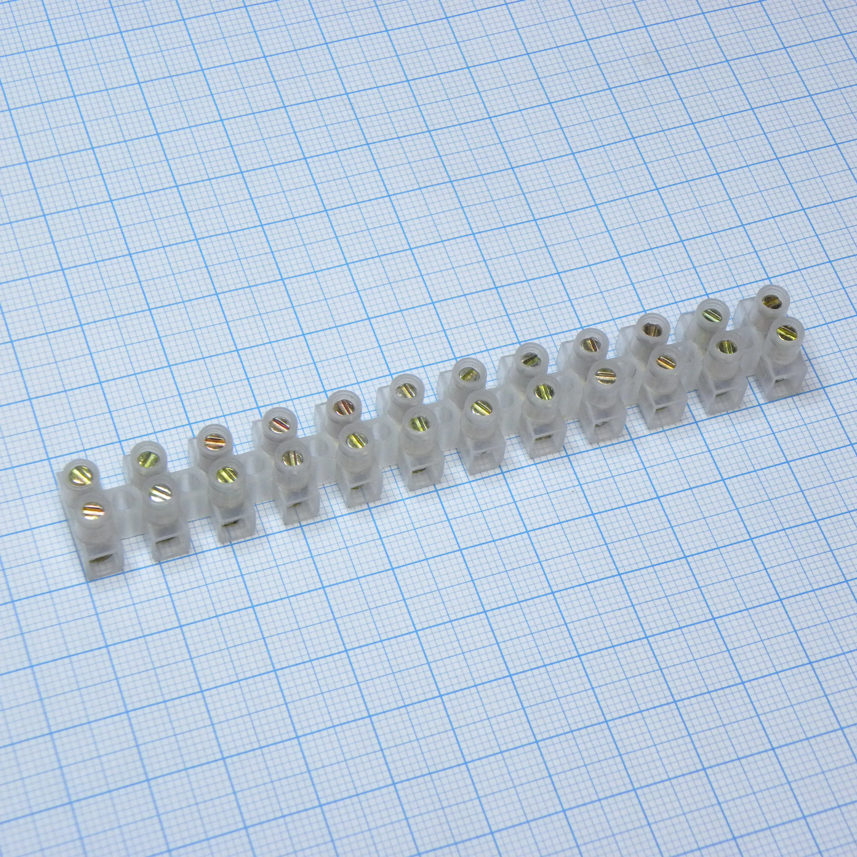 Колодка клеммная PA12-6A-6mm U-Type - Колодка клеммная 400В 6А 12 клемм