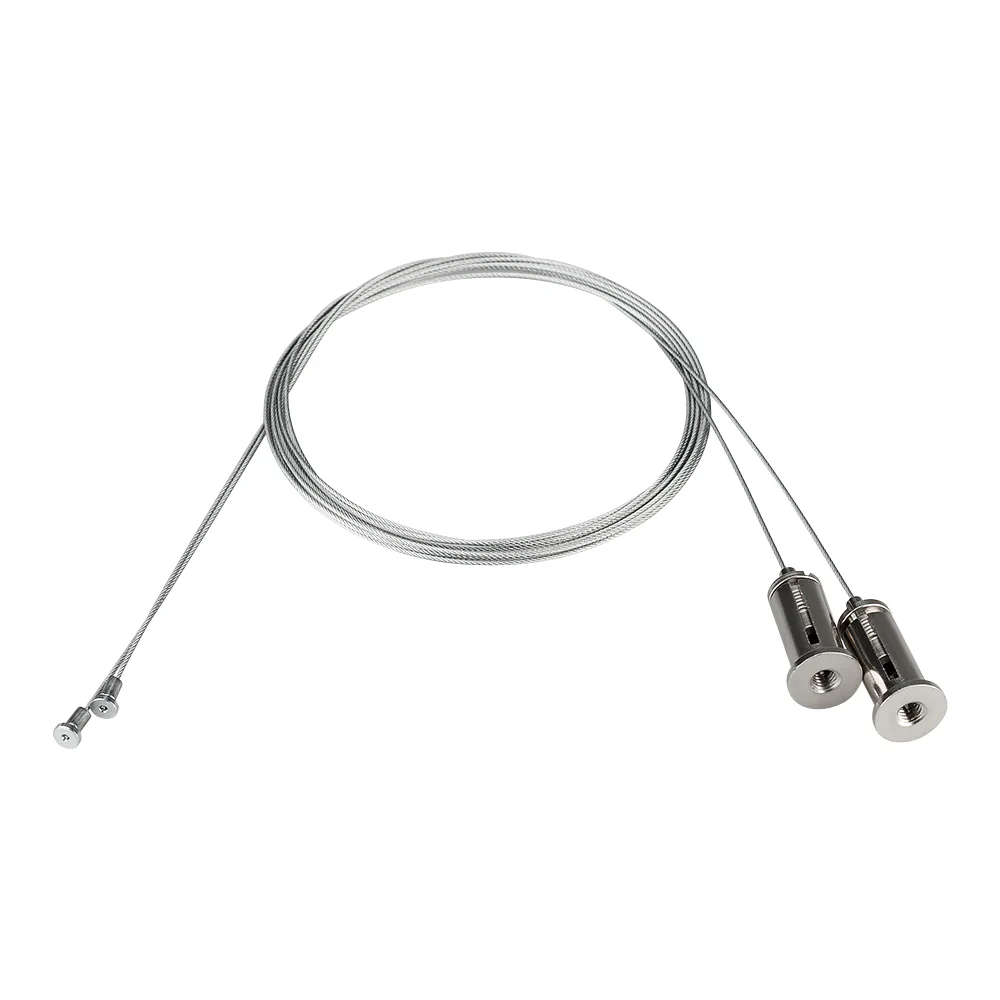 Подвес ALU-LINE-2x2m 024243 - Подвес для профиля ALU-SWISS-20, ALU-LINE-DUO. В комплекте 2 тросика по 2м. Использовать только вместе с 024192 Крепеж ALU-LINE-DUO (приобретается отдельно). Цена за комплект.