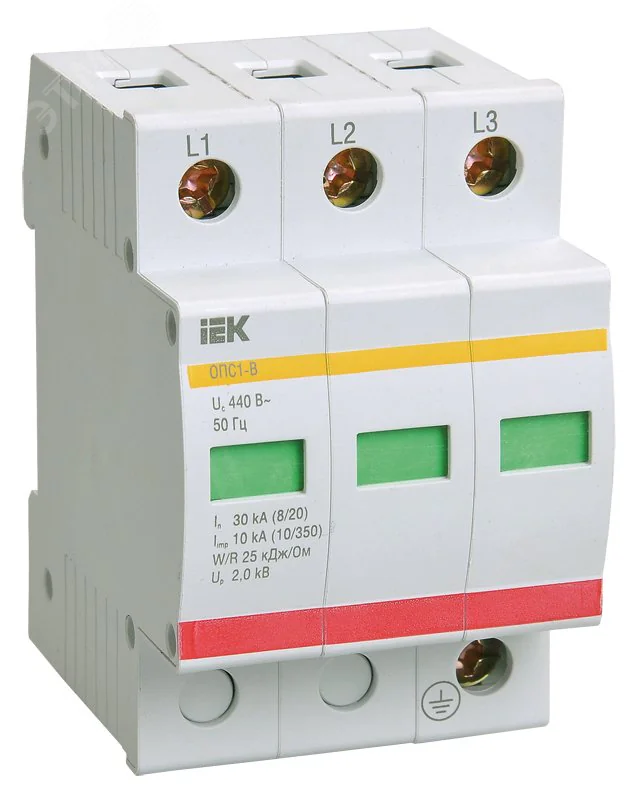 Ограничитель перенапряжения ОПС1-C 3P MOP20-3-C