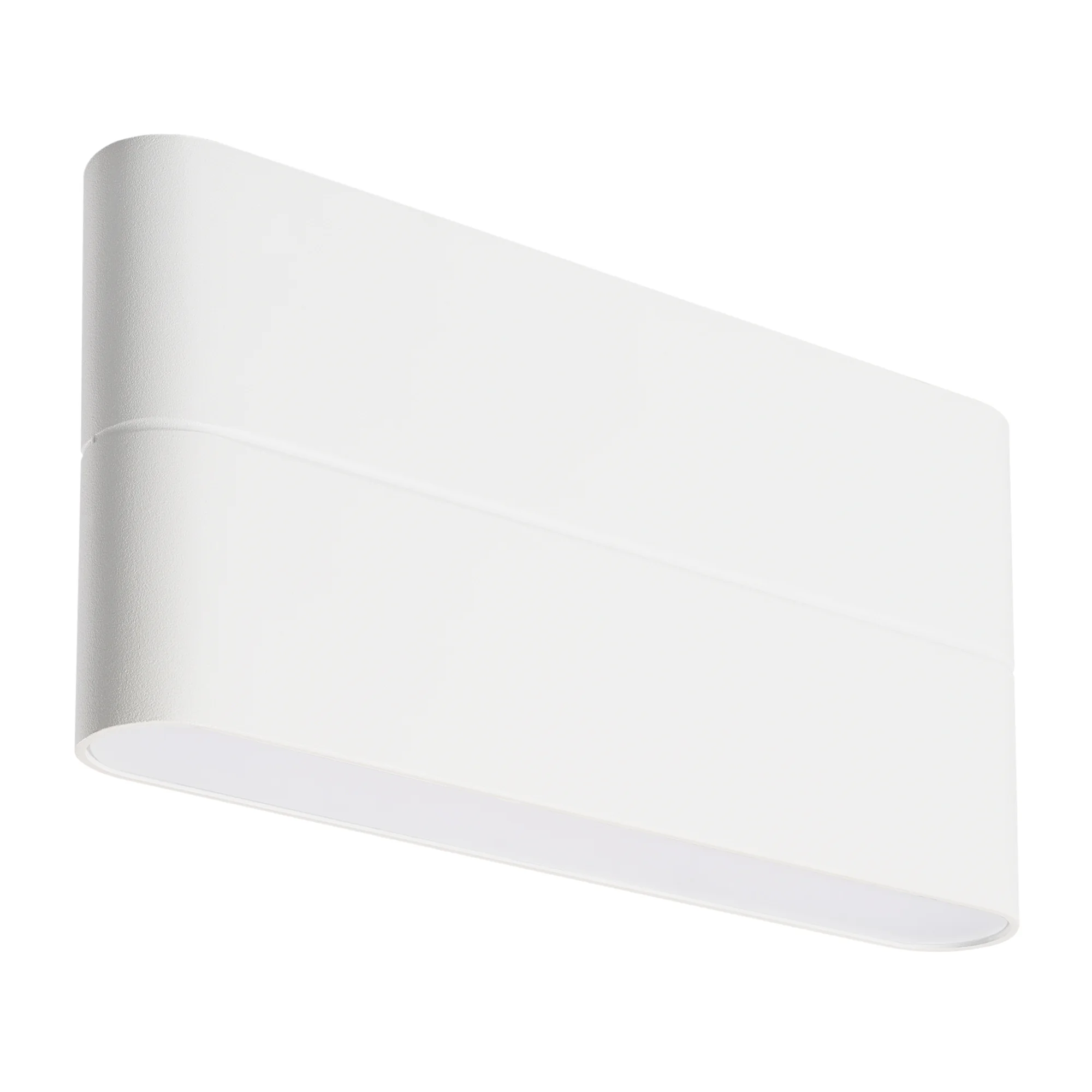 Светильник SP-Wall-170WH-Flat-12W Warm White 020802 - Накладной настенный светильник 2x6Вт, белый алюминиевый корпус, матовый рассеиватель из поликарбоната. Цвет ТЕПЛЫЙ БЕЛЫЙ 3000K, св.поток 950лм, CRI(Ra)>80, угол 120°, свет вверх-вниз. Размер 170x90x28м