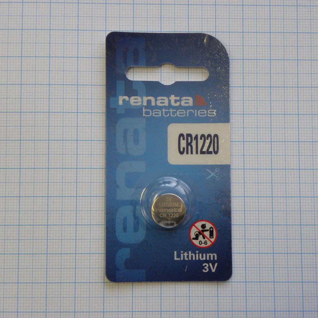 CR1220   Renata - Элемент питания литиевый,3В