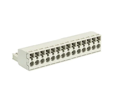 Розетка Wiecon 8113 BFK / 14 TOP - Розеточный разъем, угловой, на кабель, шаг 5 мм, 14 полюсов, номинальное сечение: 2,5 мм кв., пружинная фиксация провода, 400V, 12А, с маркировкой, цвет: серый, серия 8113 BFK