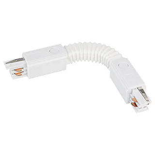 Коннектор гибкий LGD-4TR-CON-FLEX-WH (C) 024040 - Гибкий угловой коннектор для треков 4TR. Длина 300мм. Регулируемый угол 0-300 градусов. Цвет белый. 300х30х22мм. При использовании с треками и аксессуарами другой серии возможно отличие по цвету.