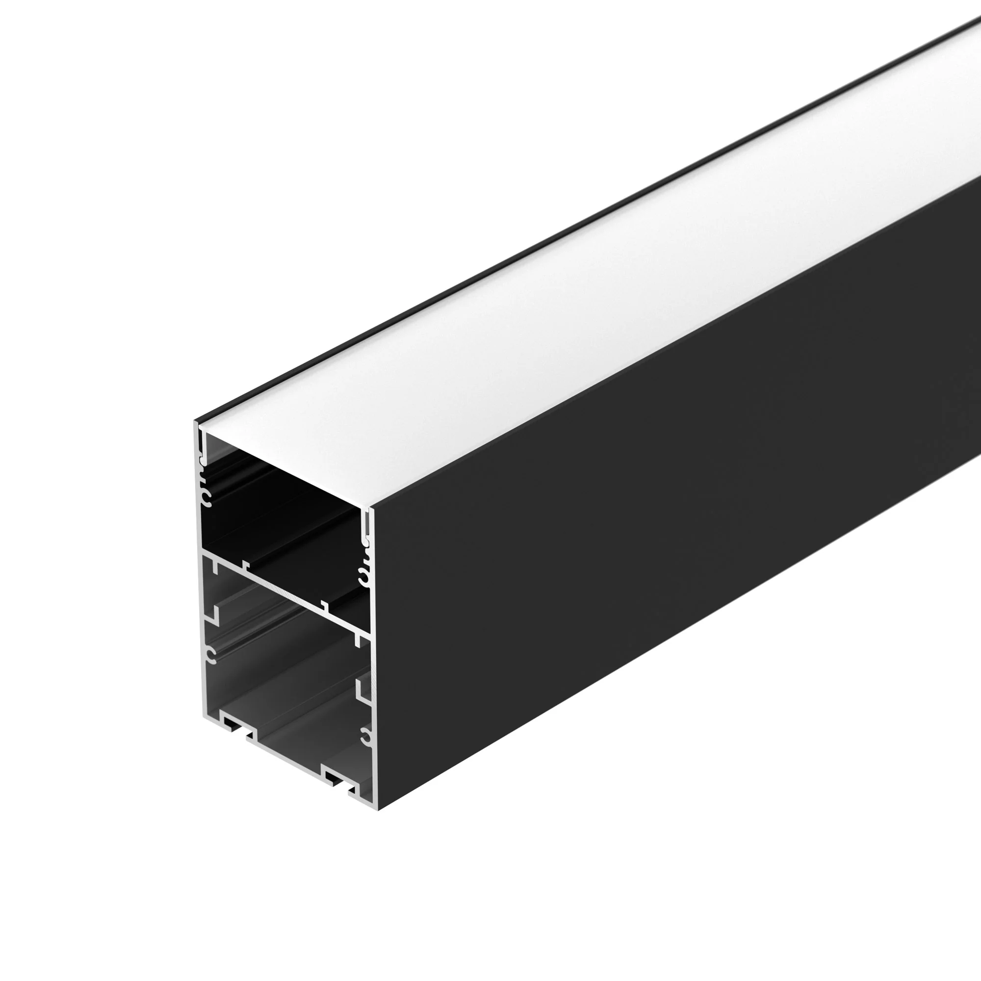 Профиль ARH-LINE-6085-2000 BLACK 018681 - Алюминиевый подвесной профиль для светодиодных лент и линеек, с отсеком для блока питания (размер отсека 46х44 мм). Цвет - чёрный RAL9005 (порошковая окраска). Габаритные размеры (L?W?H): 2000x60x85 мм. Ширина пло
