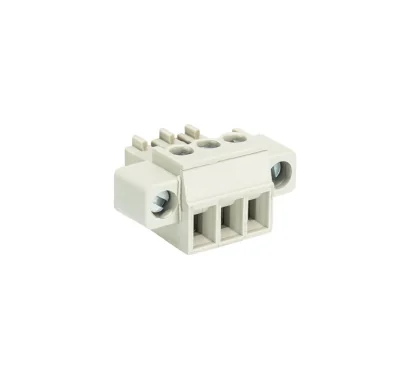 Розетка Wiecon 8813 B / 3 F OB - Розеточный разъем, угловой, на кабель, с монтажными фланцами, шаг 3,81 мм, 3 полюса, номинальное сечение: 1,5 мм кв., винтовая фиксация провода, 250V, 8А, без маркировки, цвет: серый, серия 8813 B