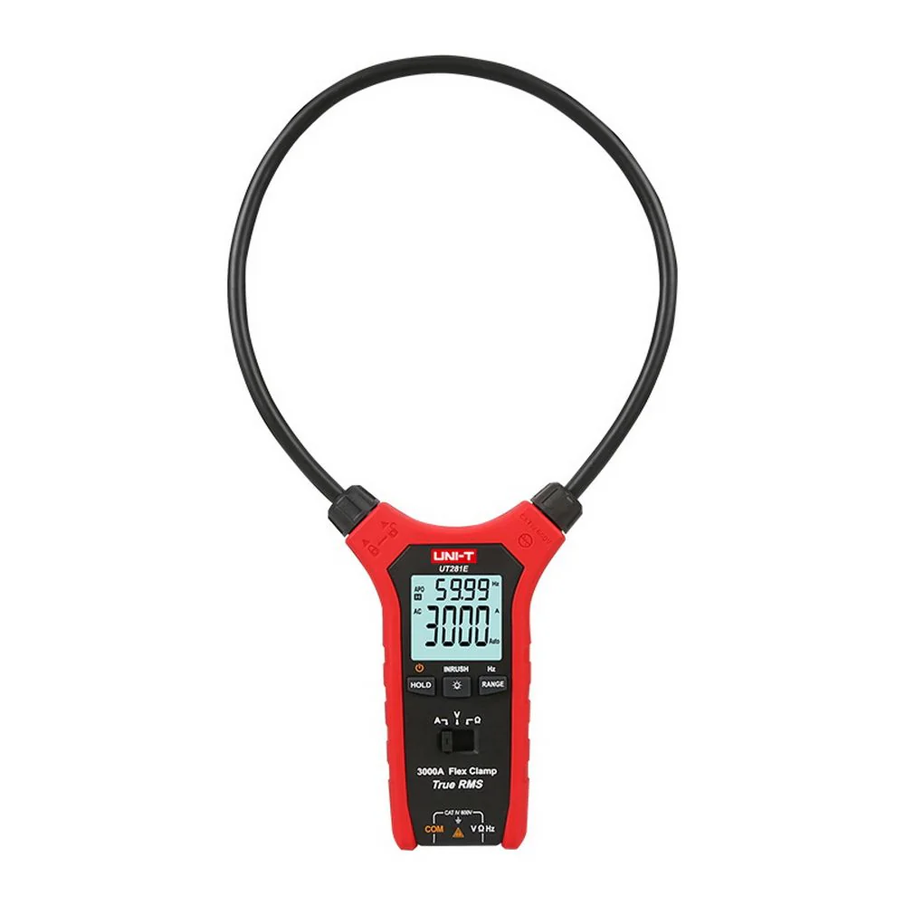 UT281E - Токоизмерительные клещи с гибким зажимом, 600В, 3000А, 60МОм