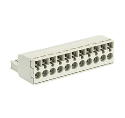 Розетка Wiecon 8113 BFK / 11 TOP - Розеточный разъем, угловой, на кабель, шаг 5 мм, 11 полюсов, номинальное сечение: 2,5 мм кв., пружинная фиксация провода, 400V, 12А, с маркировкой, цвет: серый, серия 8113 BFK