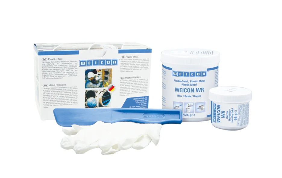 wcn10300005 - 10000077 WEICON WR (0,5 кг) Эпоксидный композит жидкий, наполненный сталью, износоустойчивый
