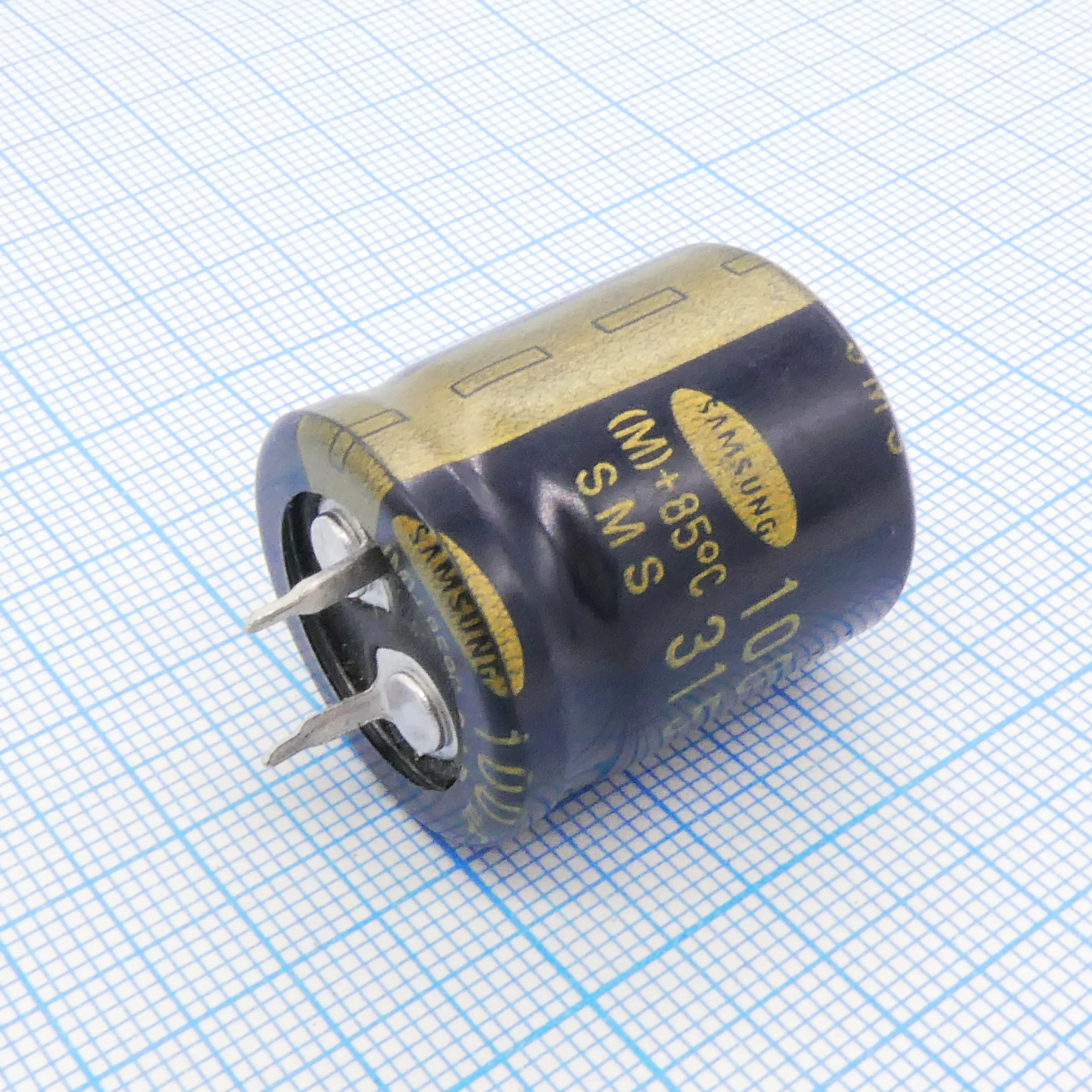 SMS-315V-100uF / 22*25 / 85°C - Конденсатор радиальный 100мкФ 315В ±20% 22*25 85° с защёлкиваемыми выводами