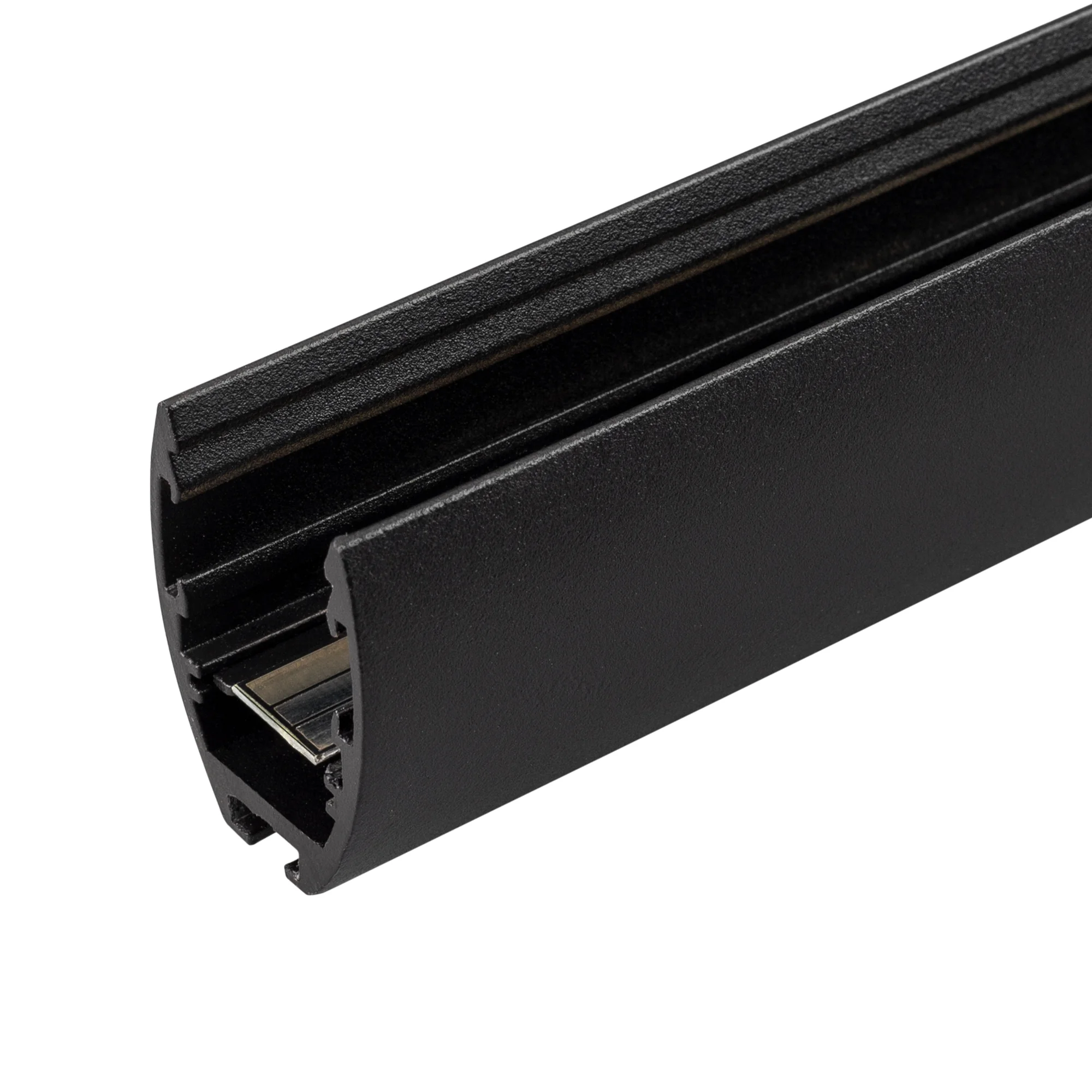 Трек MAG-TRACK-2540-2000 (BK) 034228 - Подвесной, накладной круглый магнитный трек, длина 2000 мм. DC24V. Материал алюминий, цвет черный. Две заглушки в комплекте. Размер ДxШxВ: 2003x30x40 мм. Размер (с учетом заглушек) Аксессуары для подвесного монтажа (