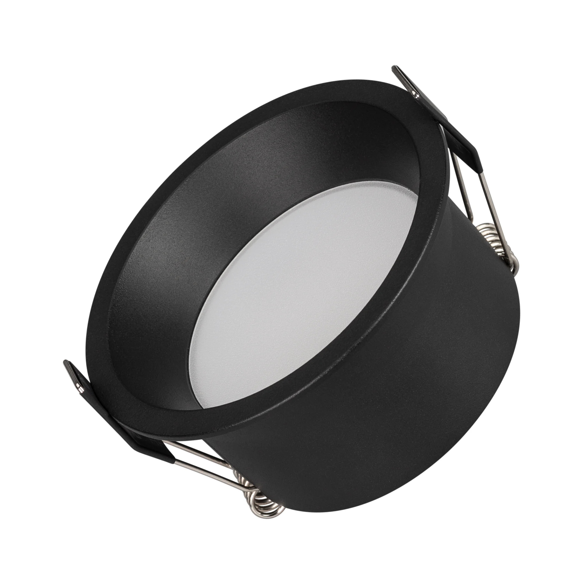 Светильник MS-BREEZE-BUILT-R104-12W Warm3000 (BK, 85 deg, 230V) 036621 - Встраиваемый светильник даунлайт. Мощность 12 Вт, св. поток 670 лм, 56 лм/Вт, тёплый 3000 K, CRI>90, угол 85°, напряжение питания 230 В. Чёрный круглый корпус из алюминия, степень за