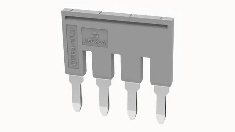 Проходная клемма WS2.5-DB-01P-11 - Соединительная перемычка, втычная, изолированная, 4 полюса, для серий клемм: DS10, шириной 10,2 мм, цвет: серый