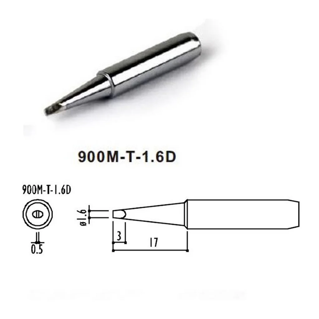 900M-T-1.6D - жало 900 серии для паяльной станции YIHUA, клин 1.6мм