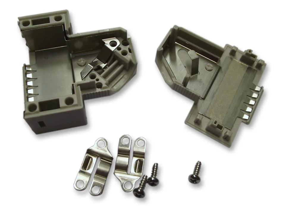 1393738-2 - Корпус разъема Backshell 15-позиционный двухкомпонентный, серый, 37,5°, экранированный
