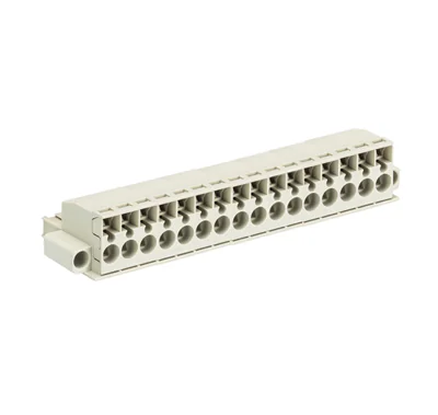 Розетка Wiecon 8213 BFK / 16 TOP K F - Розеточный разъем, угловой, на кабель, с монтажными фланцами, шаг 5,08 мм, 16 полюсов, номинальное сечение: 2,5 мм кв., пружинная фиксация провода, 400V, 12А, с маркировкой, цвет: серый, серия 8213 BFK F