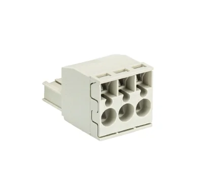 Розетка Wiecon 8113 BFK / 3 TOP - Розеточный разъем, угловой, на кабель, шаг 5 мм, 3 полюса, номинальное сечение: 2,5 мм кв., пружинная фиксация провода, 400V, 12А, с маркировкой, цвет: серый, серия 8113 BFK