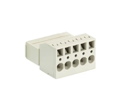 Вилка Wiecon 8513 SUFK / 5 OB - Вилочный разъем, прямой, на кабель, шаг 3,5 мм, 5 полюсов, номинальное сечение: 1,5 мм кв., винтовая фиксация провода, 250V, 8А, без маркировки, цвет: серый, серия 8513 SUFK