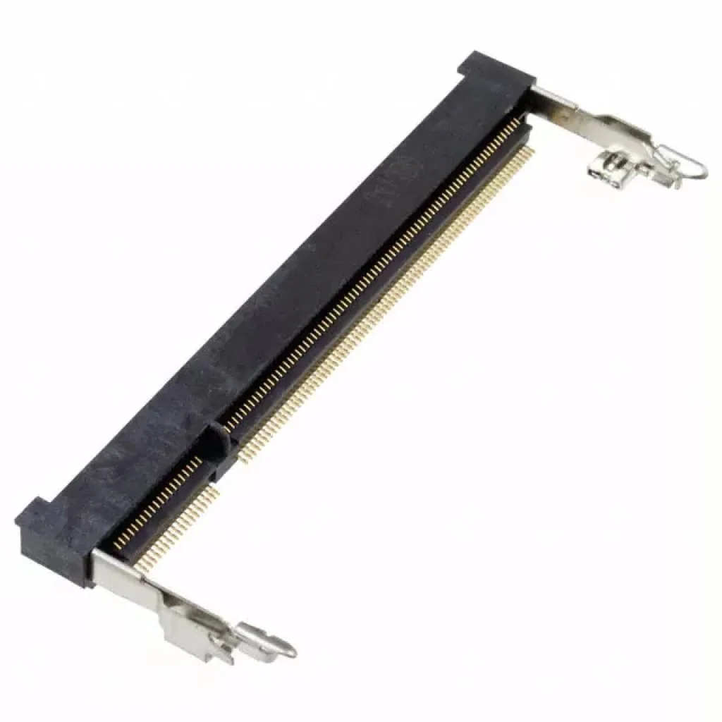 1473005-4 - Разъем DDR2, DIMM, Шаг: 0.6 мм; Контакты: 200; Монтаж: поверхностный; Расположение: угловое