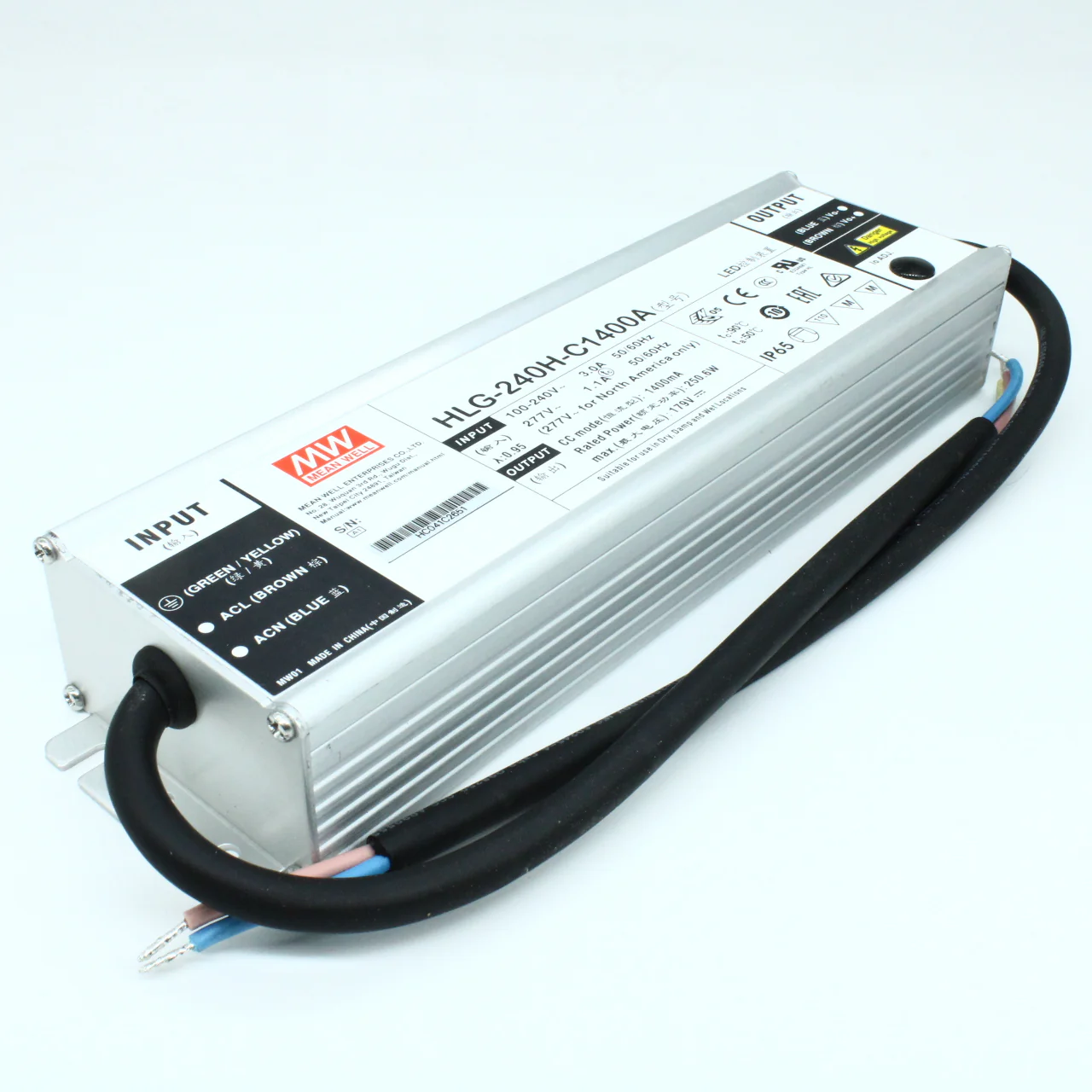HLG-240H-C1400A - AC/DC драйвер электропитания светодиодов, 240 Вт