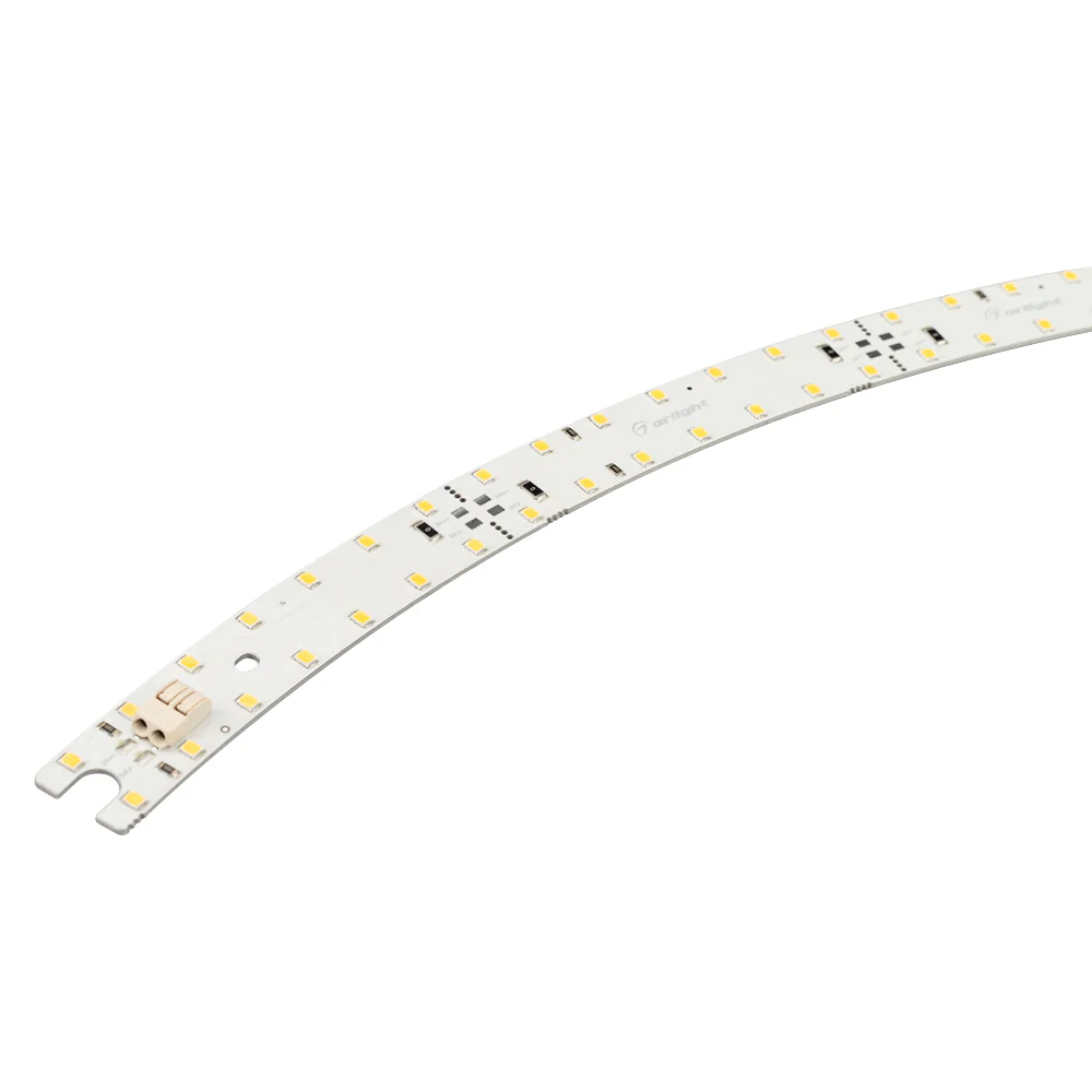 Линейка SL-ARC-D1000-A45-7.5W 24V Warm3000 (дуга 1 из 8) 033880 - Светодиодная линейка на светодиодах smd 2835 для профиля SL-ARC-5060-D1000-A45, 56 диодов на линейку. Цвет ТЁПЛЫЙ 3000К. Световой поток 820 лм. Питание DC 24V, мощность 7,5 Вт. Размеры 392,