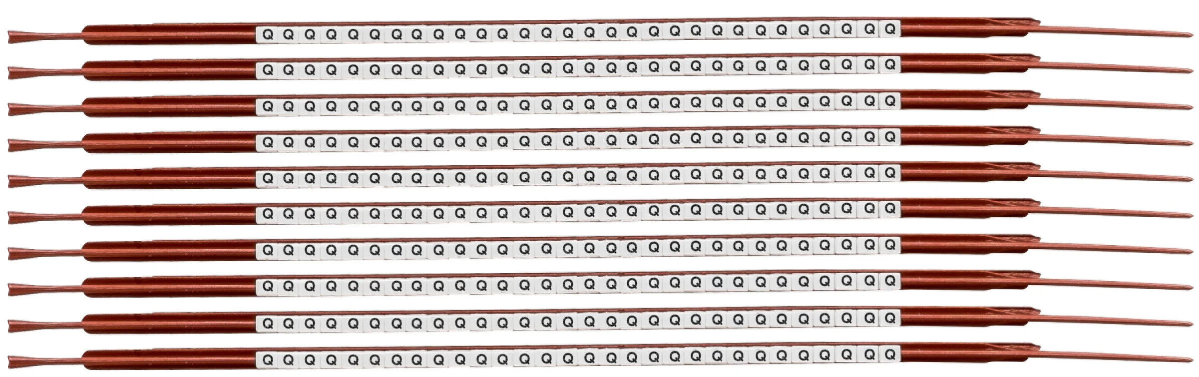 brd132976 - SCN-03-Q клипсы белые, 300шт/упак, для провода 1-1.3мм диаметра, легенда Q