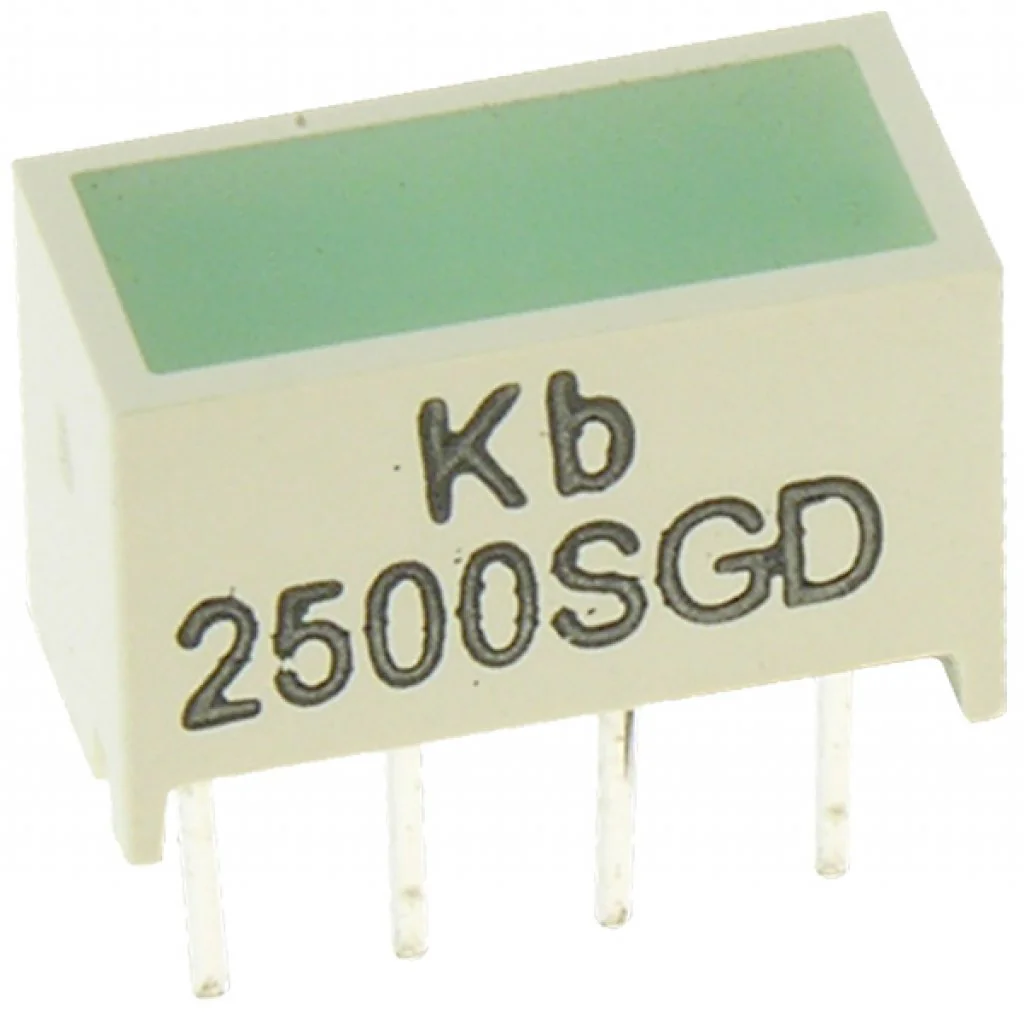 KB-2500SGD - Светодиодный модуль 1хLEDх8,89х3,81мм/зеленый/568нм/12-40мкд