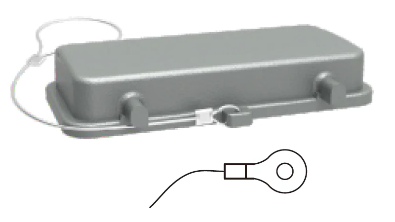 Защитная крышка D16B-MCV-4g/2S - Защитная крышка, металлическая, типоразмер D16B, без защелок (стопора для двух защелок), стропа с кольцевым наконечником от утери