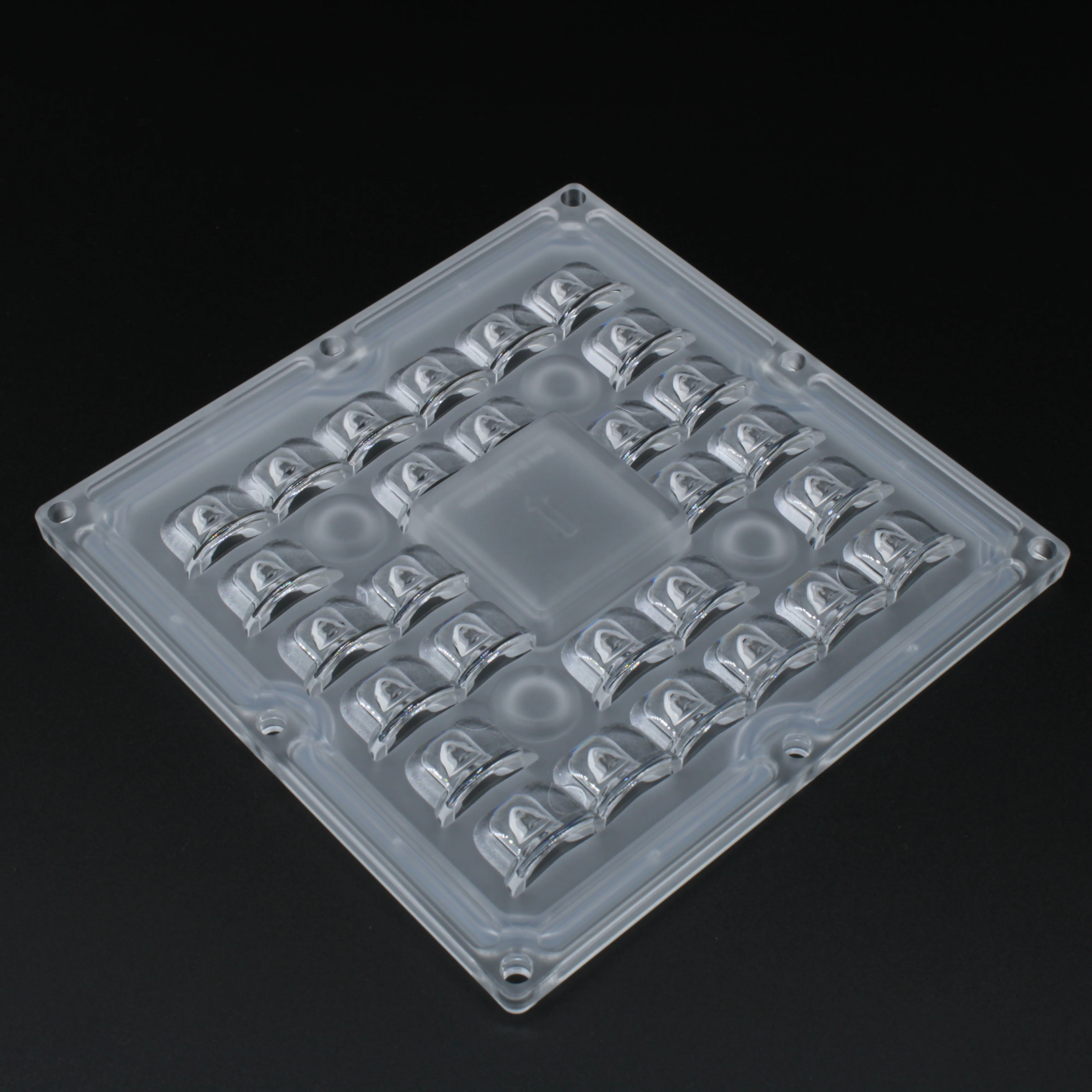 ALST100D28LEDT2 - Групповая линза на 28 светодиодов , диаграмма T2, 100x100mm, PC