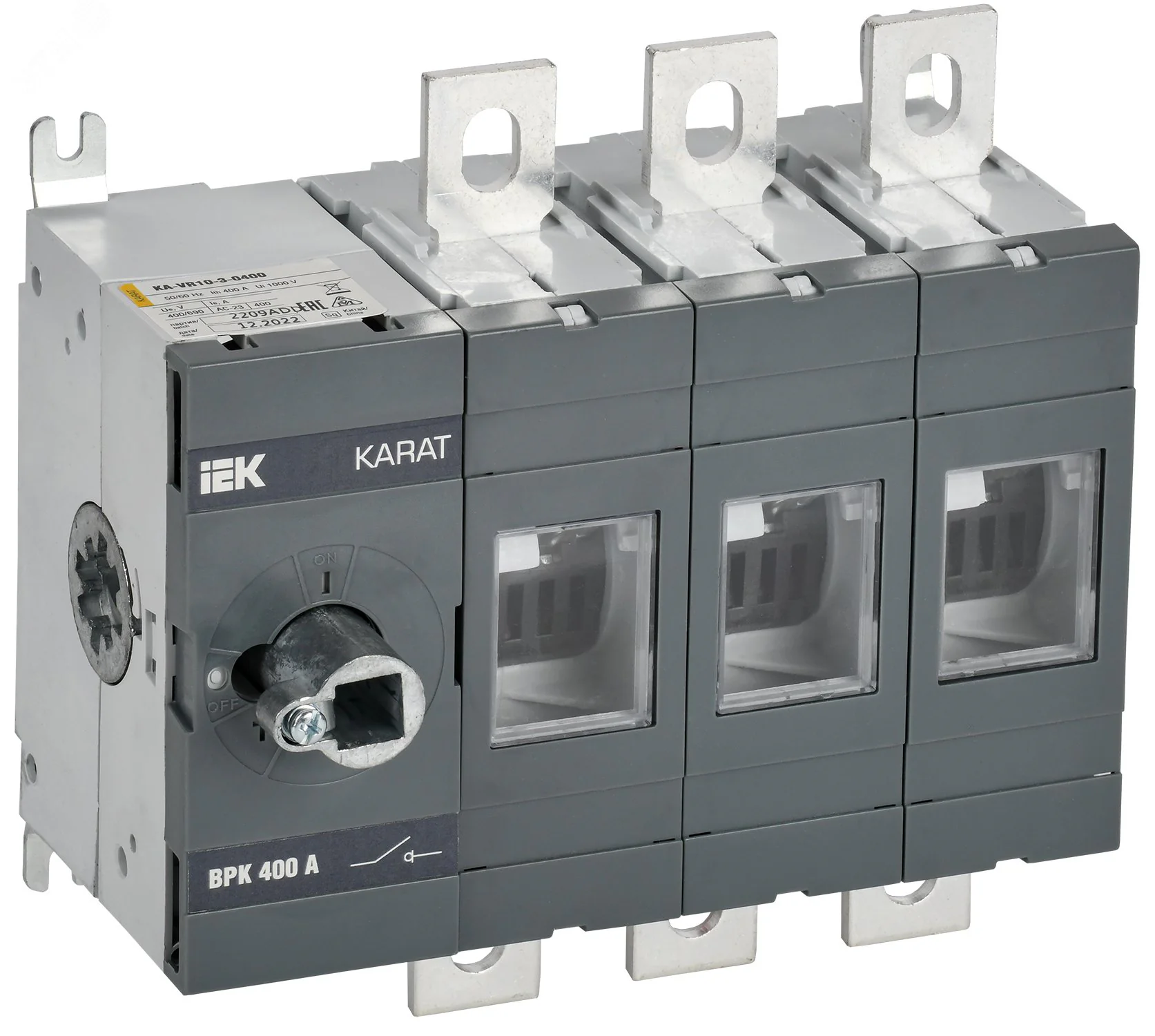 KARAT Выкл-разъед. ВРК без рукоятки 3P 400А KA-VR10-3-0400