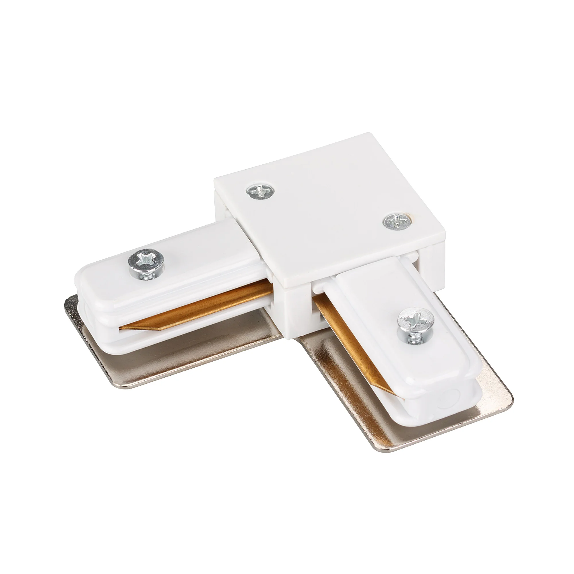 Коннектор угловой LGD-2TR-CON-L-WH (C) 023112 - Угловой белый глянцевый коннектор для соединения 2TRA (на 2 провода) треков LGD под углом 90 градусов. Размеры 70.5x70.5 мм(35-сторона квадрата). Без возможности подвода питания. 70х70х15мм. При использовани