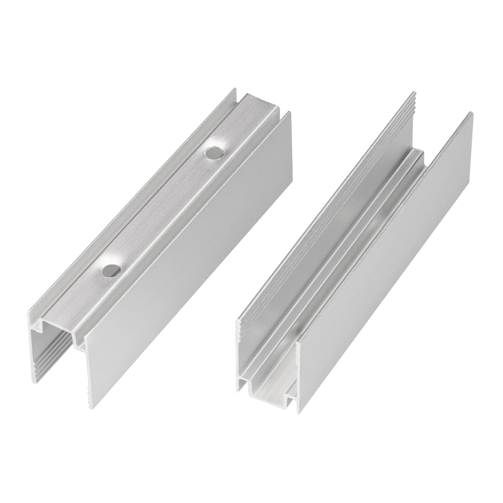 Держатель AURORA-1608-CLIP ANOD 039356 - Клипса из анодированного алюминия для гибкого неона AURORA сечения 16х8мм. Длина 48 мм, ширина 9 мм.