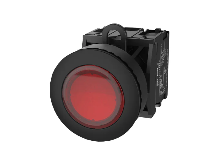 Кнопка плоская (красная) TS2537-0AM10-S10 - Кнопка круглая плоская, без блокировки, LED AC 220V, утопленное пластиковое переднее кольцо, с мгновенным нажатием, с контактной группой 1NO, диаметр головки кнопки 36 мм, диаметр посадочного отверстия: 22 мм, ц
