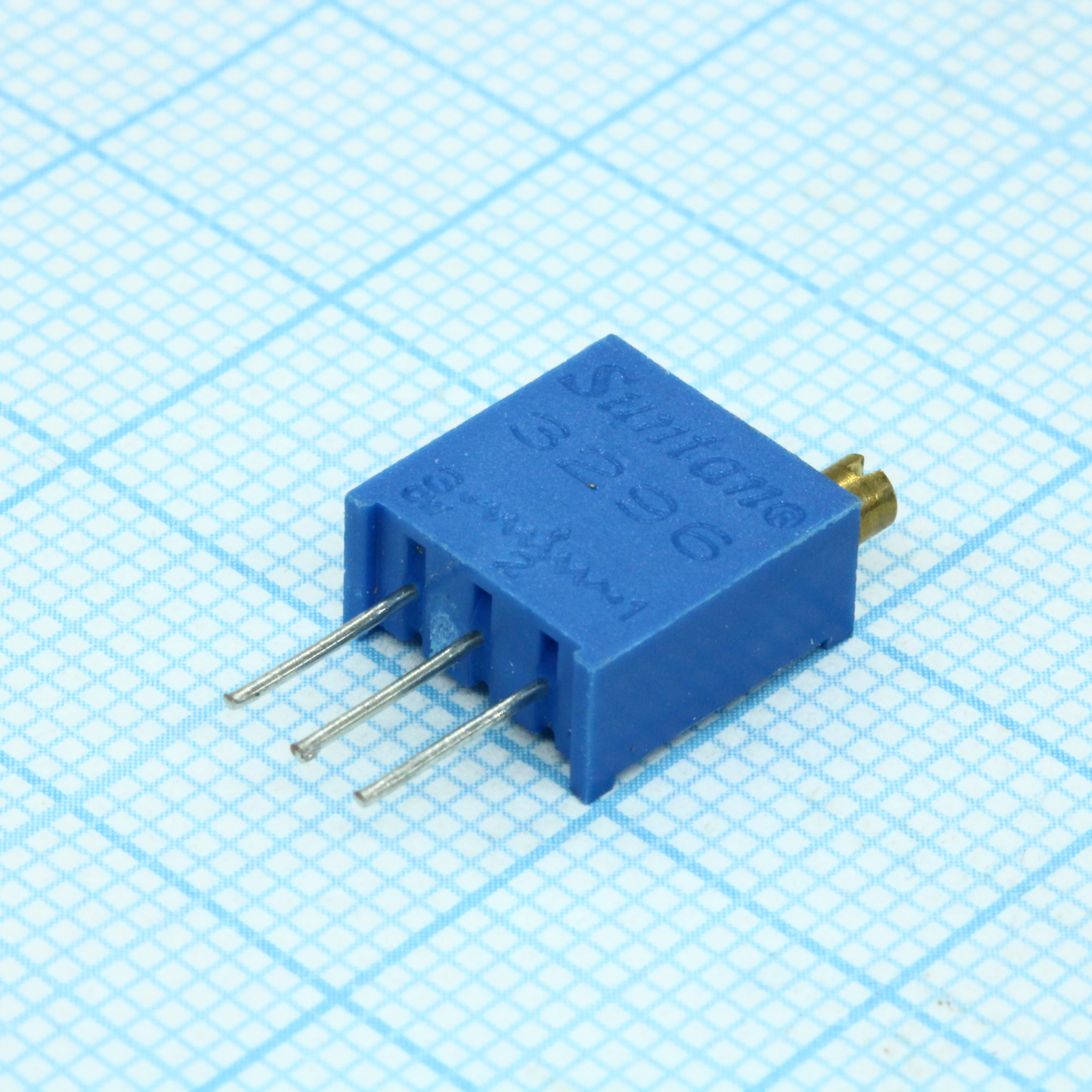 TSR-3296W-101R - Потенциометр многооборотный керметный 100Ом 0.5Вт ±10% 30 ±2 оборотов, (9.5 X 5 X 11.5мм)