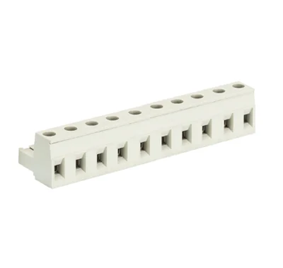 Розетка Wiecon 8313 B / 10 OB - Розеточный разъем, угловой, на кабель, шаг 7,5 мм, 10 полюсов, номинальное сечение: 2,5 мм кв., винтовая фиксация провода, 690V, 12А, с маркировкой, цвет: серый, серия 8313 B