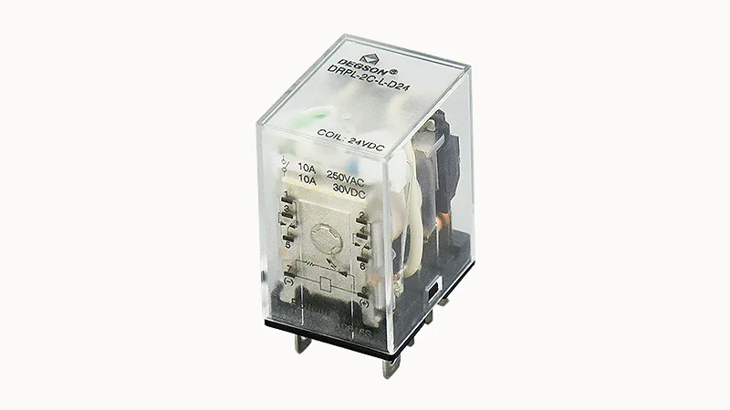 Реле без колодки DRPL-2C-L-A220 - Реле, 2 группы переключающих контактов, 10A, 220AC, материал контактов: AgNi,AgSnO, со светодиодом